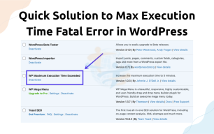 Max Execution Time Exceeded