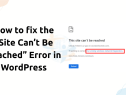 "Site Can’t Be Reached"